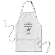 Simplicity Quote With Dressage Horse Apron