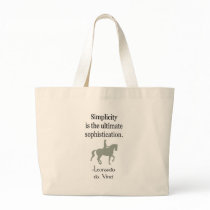 Simplicity Quote With Dressage Horse bags by dogsandhorses Simplicity Quote With Dressage Horse bags