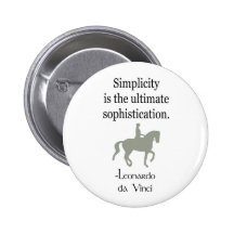 Simplicity Quote With Dressage Horse Button