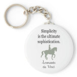 Simplicity Quote With Dressage Horse keychains