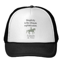 Simplicity Quote With Dressage Horse Mesh Hat