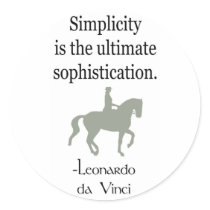 Simplicity Quote With Dressage Horse stickers by dogsandhorses Simplicity Quote With Dressage Horse stickers