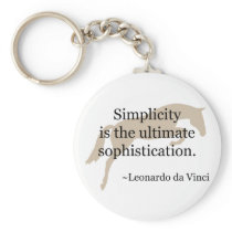 Simplicity Quote With Jumper Horse Keychain