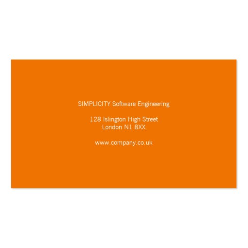 Simplicity Spring Raspberry Pink & Orange Business Card Templates (back side)