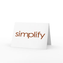 Simplify Greeting Card