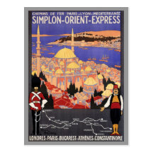 Simplon Orient Express London Constantinople Postcards