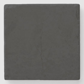 Simply Black Solid Color Stone Coaster