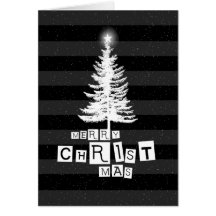 Simply Black & White Chrismas Card