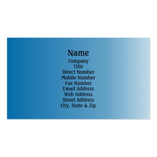 Simply Blue Business Card (front side)