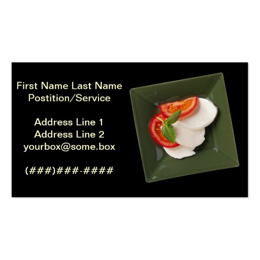 Simply Catering Business Card (front side)