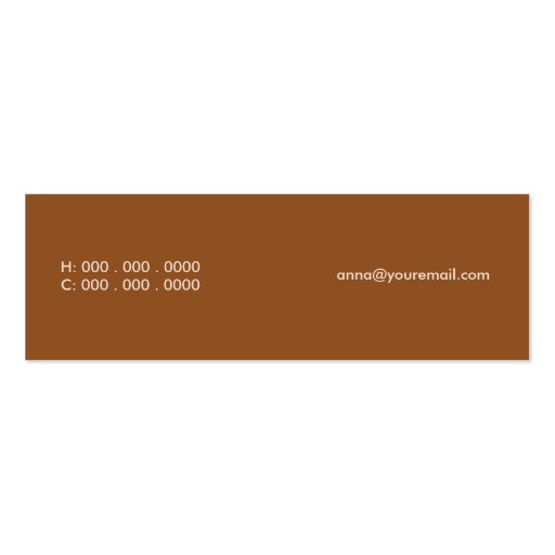 Simply Chic Business Card Template (back side)