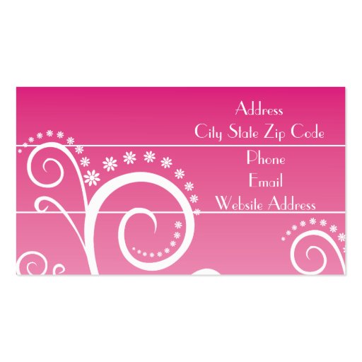 Simply Chic Business Cards (back side)