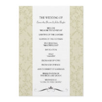 Simply Chic Wedding Ceremony Programs Personalized Invites