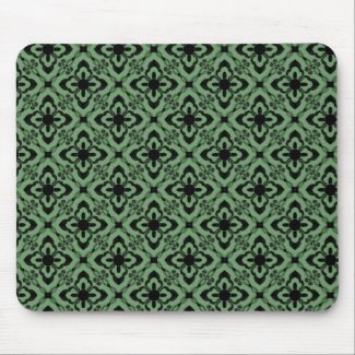 Simply Dazzling Damask Mousepad, Green mousepad