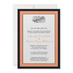 Simply Elegant 5x7 Black/Coral Wedding Invite invitations