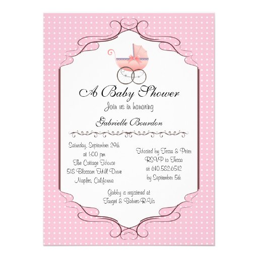 Simply Elegant Baby Shower Personalized Invite