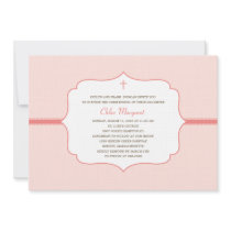 Simply Elegant Baptism/Christening Invite - Pink