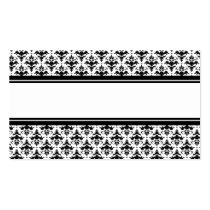Simply Elegant Black and White Table Place Cards business cards