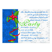 simply elegant christmas party invitation
