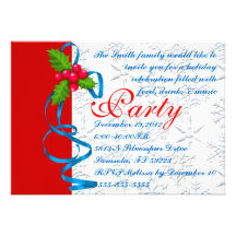 simply elegant christmas party invitation