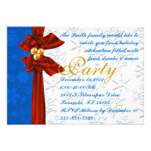 simply elegant christmas party invitation