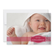 Simply Elegant (cranberry) Baby Birth Announcement invitations