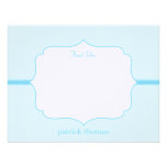 Simply Elegant Flat Thank You Card  - Blue invitations