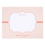 Simply Elegant Flat Thank You Card  - Pink invitations
