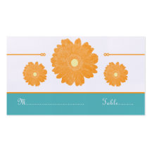 Simply Elegant Gerbera Daisies Place Card Business Card Templates