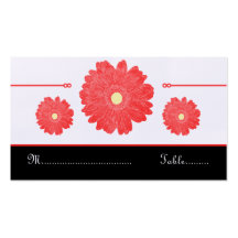 Simply Elegant Gerbera Daisies Place Card Business Cards
