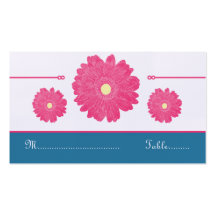 Simply Elegant Gerbera Daisies Place Card Business Card