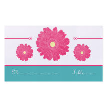 Simply Elegant Gerbera Daisies Place Card Business Card Templates