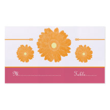 Simply Elegant Gerbera Daisies Place Card Business Card