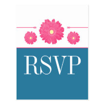 Simply Elegant Gerbera Daisies RSVP Postcard