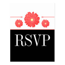 Simply Elegant Gerbera Daisies RSVP Postcard