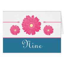 Simply Elegant Gerbera Daisies Table Card