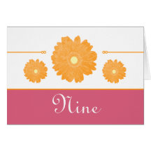 Simply Elegant Gerbera Daisies Table Card