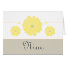 Simply Elegant Gerbera Daisies Table Card