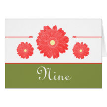 Simply Elegant Gerbera Daisies Table Card