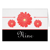 Simply Elegant Gerbera Daisies Table Card