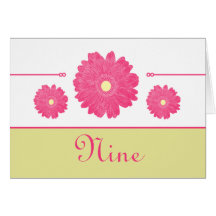 Simply Elegant Gerbera Daisies Table Card