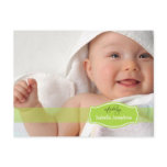Simply Elegant (lime) Baby Birth Announcement