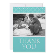 Simply Elegant Photo Wedding Thank You (teal) invitation