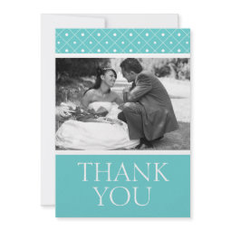 Simply Elegant Photo Wedding Thank You (teal) invitation