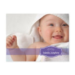 Simply Elegant (purple) Baby Birth Announcement