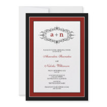 Simply Elegant Rehearsal Dinner Invitation (red)