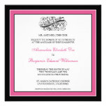 Simply Elegant Wedding Invitation (black/fuschia)