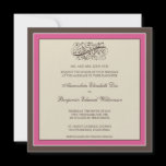 Simply Elegant Wedding Invitation (fuschia)