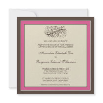 Simply Elegant Wedding Invitation (fuschia) by TheWeddingShoppe Simply Elegant Wedding Invitation (fuschia)
