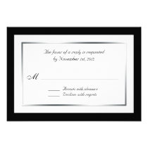 Simply Elegant - Wedding Reply / RSVP Cards Custom Invite